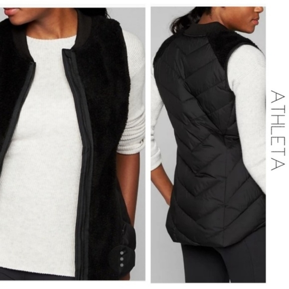 Athleta Responsible Down Tunda Fur Vest - Picture 1 of 8
